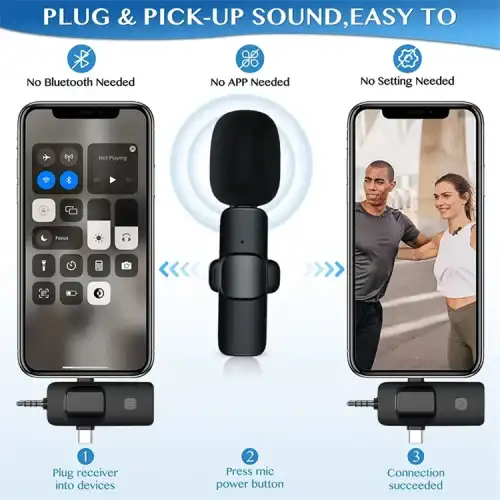 Micro cravate k15 3-en-1, son professionnel