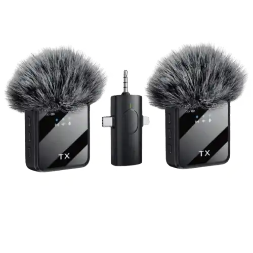 Micro cravate F-11 professionnel 3-en-1 avec poil