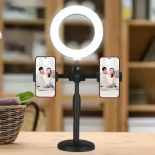 Anneau Lumineux LED 6″ (16 cm) avec 2 supports téléphone