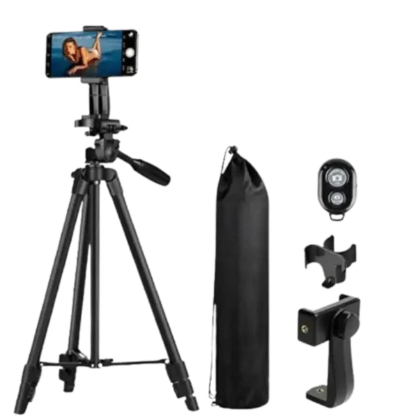 Support Trépied Professionnel en Aluminium pour caméra et téléphone