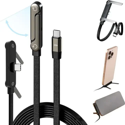 Câble de charge rapide 240X Câble de charge rapide 240W avec support téléphone