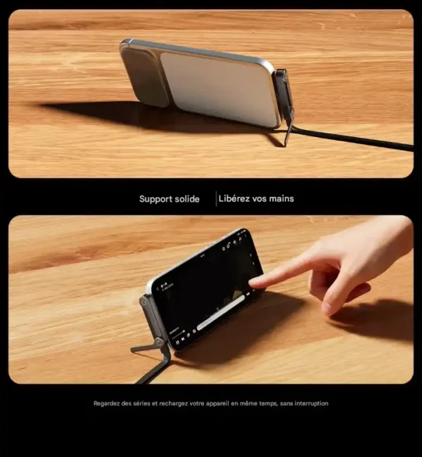 Câble de charge rapide 240W avec support téléphone